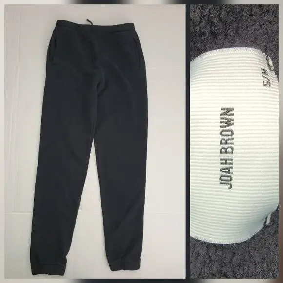 Joah Brown EMPIRE JOGGER Black Terry Size S/M Tapered Pants - Picture 2 of 12